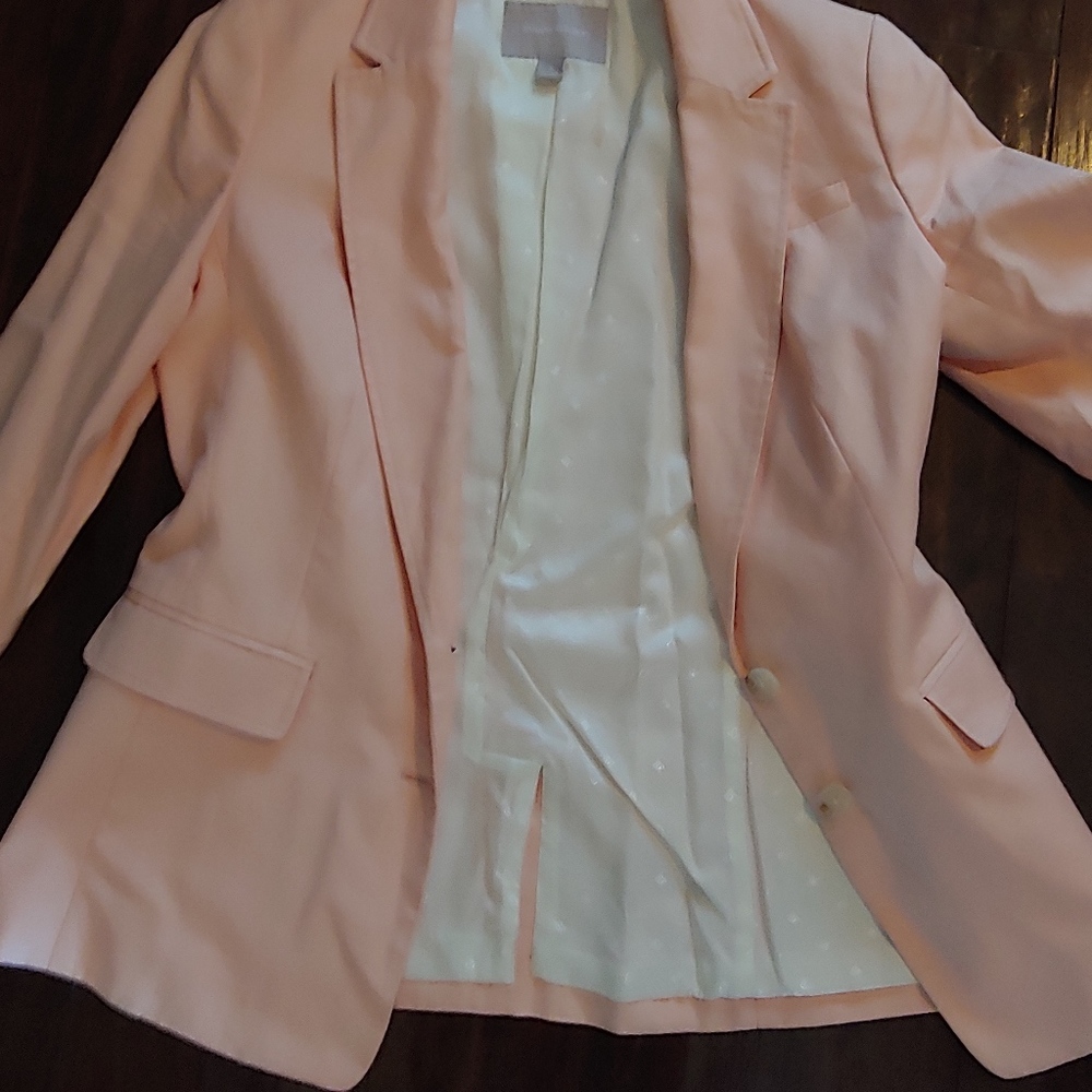 Banana Republic Peach Linen Blazer